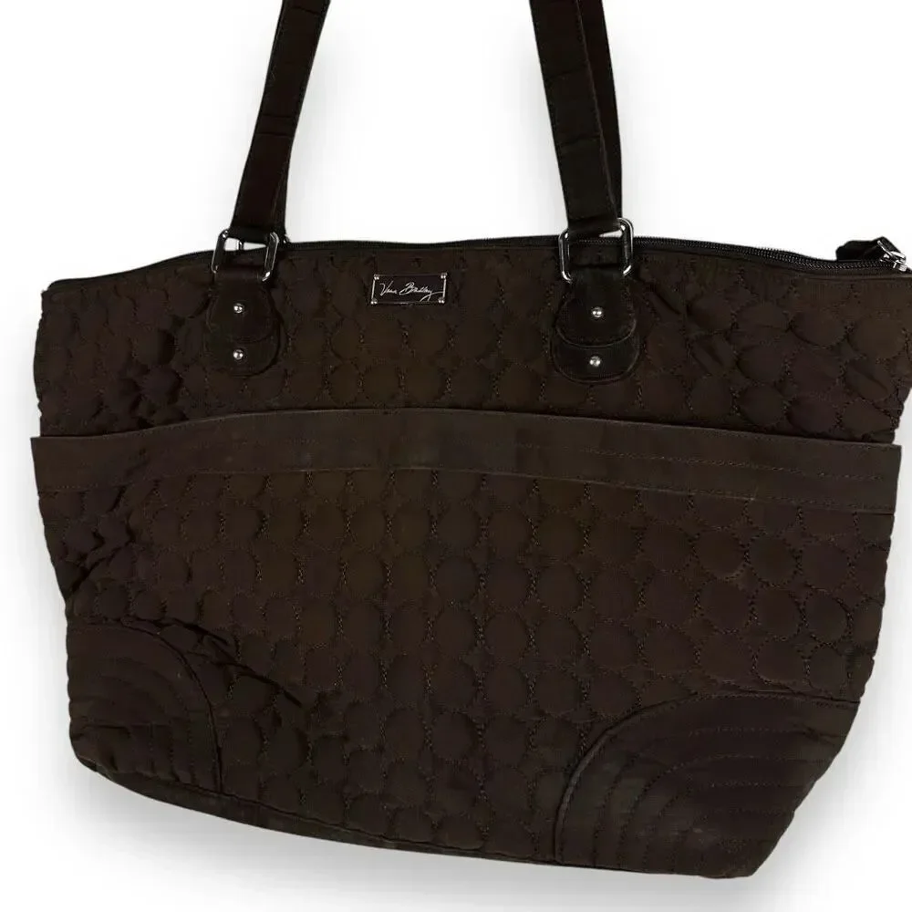 Vera Bradley Brown Quilted Baby Bag with Changing Pad